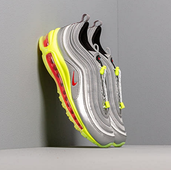 Nike Air Max 97 RFT Women's Silver Yellow Shoes - Picture 10 of 10